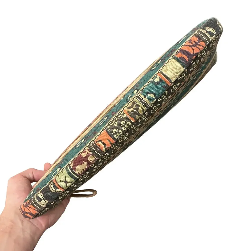 Kayond Canvas Laptop Tablet iPad Zip Up Sleeve Case Multicolor Boho Print